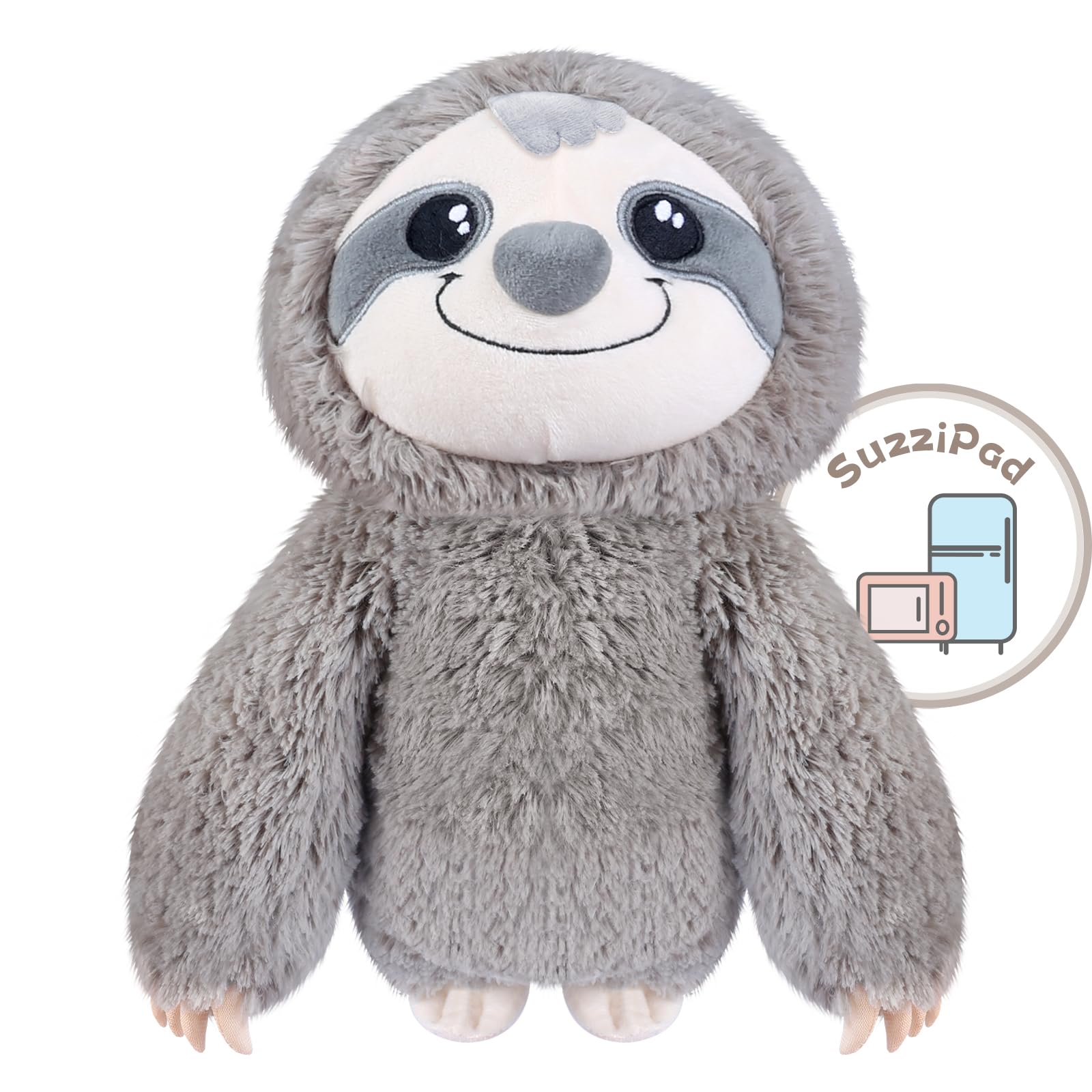 SUZZIPAD microwavable sloth plush with cozy warmth for relaxation.