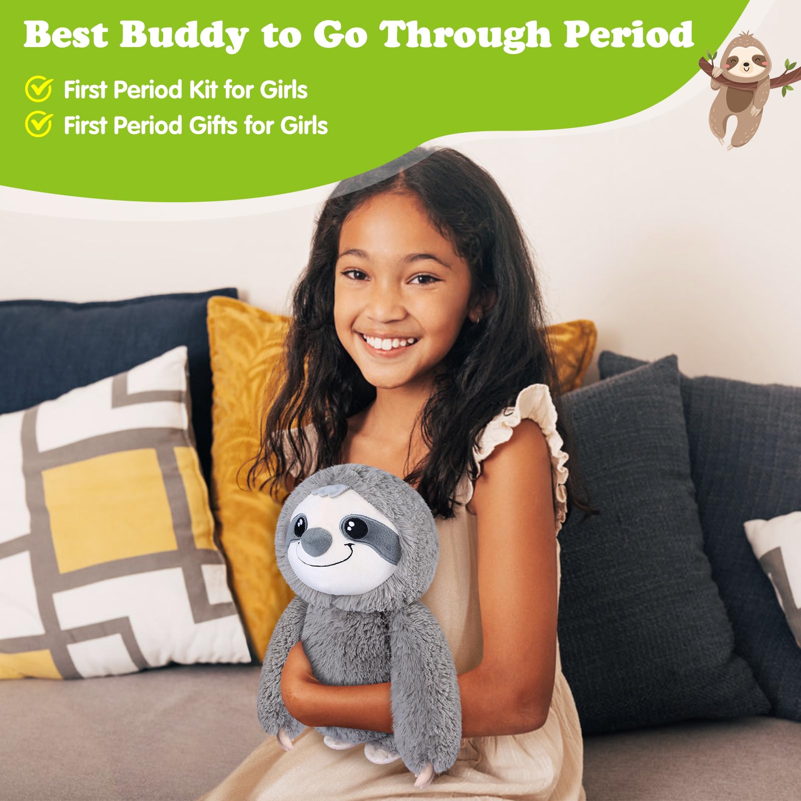 SUZZIPAD warm hug sloth plush serves as a versatile heated companion.