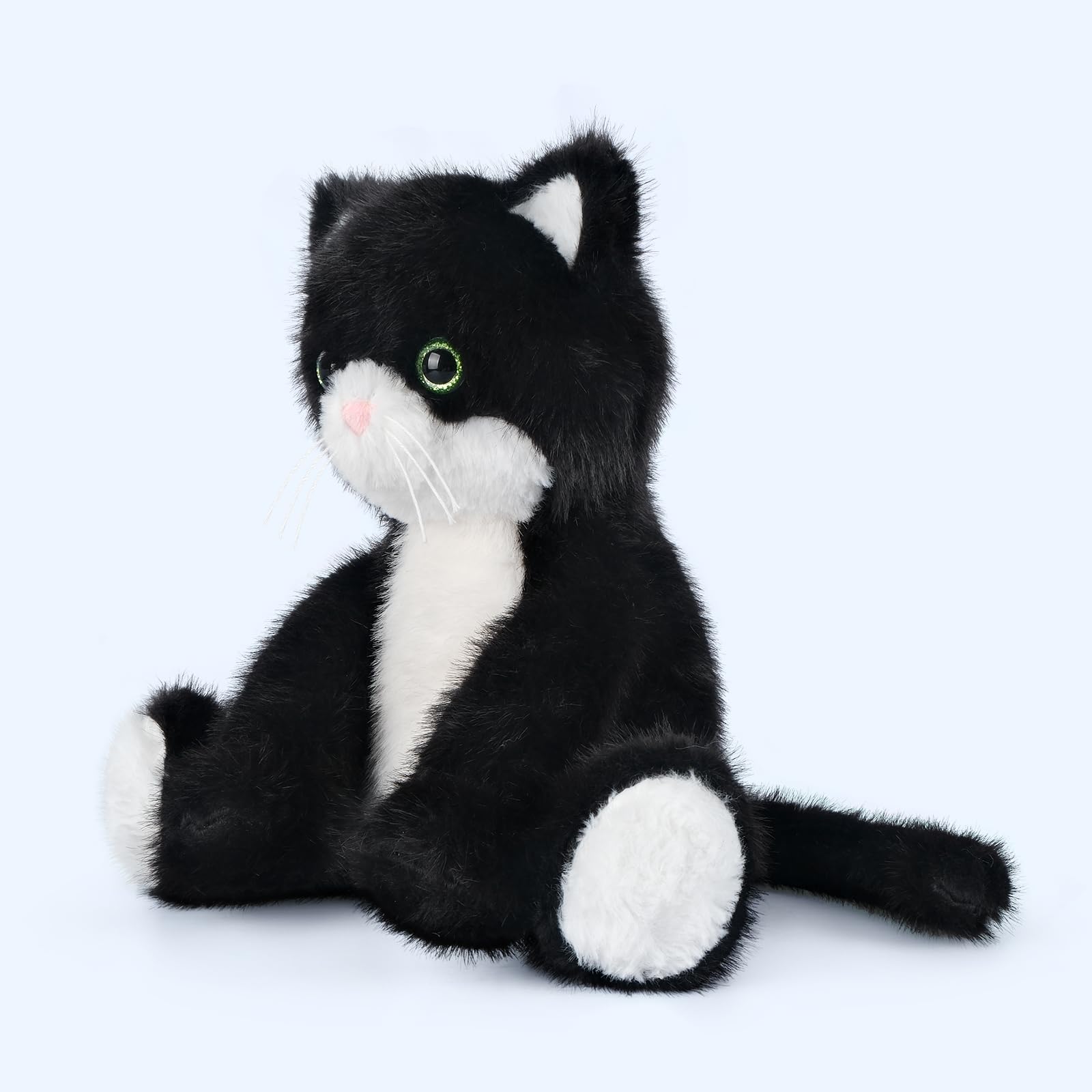 SuzziPals bedroom decor cat plush adds adorable charm to a bed.