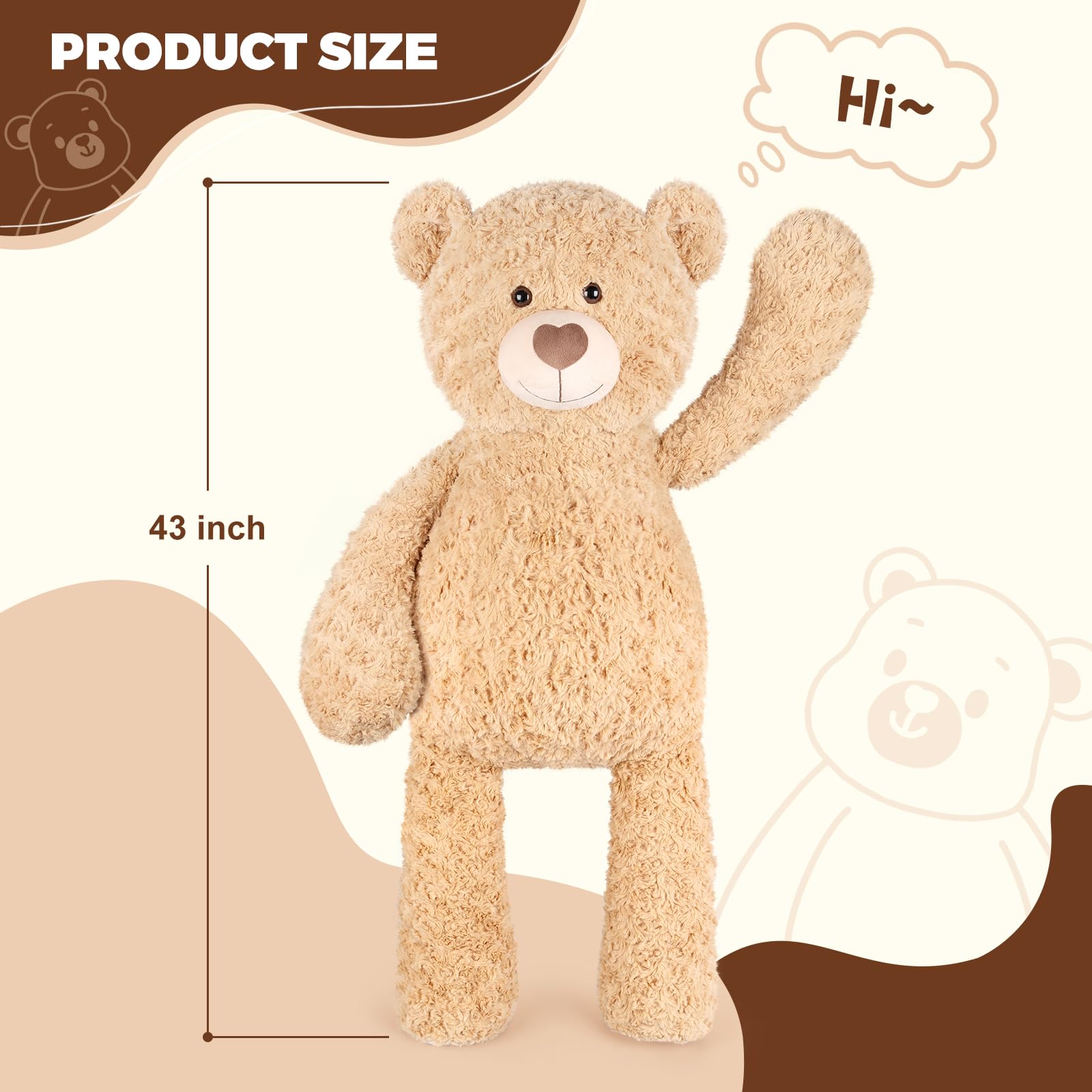 SuzziPals giant bear as bedtime reading partner
