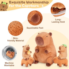 SuzziPals emotional support capybara plush promotes calm and cozy play.
