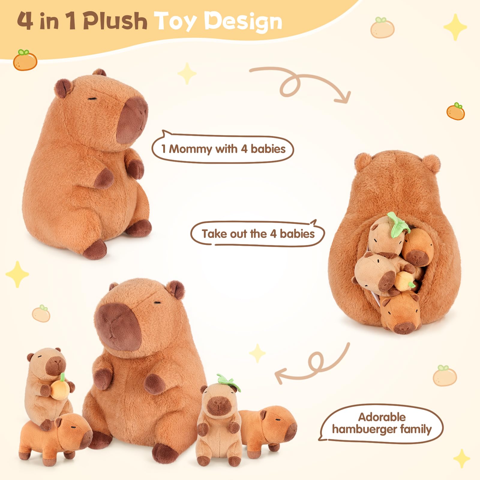Imaginative play with SuzziPals capybara and babies sparks storytelling.