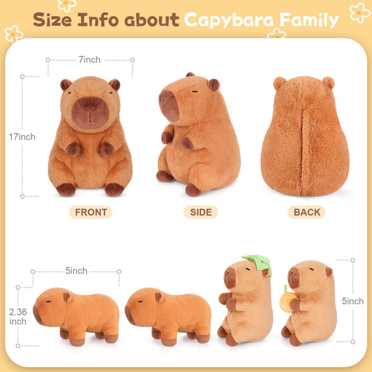 Soft SuzziPals capybara plush features gentle fabric for soothing hugs.