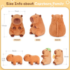 Soft SuzziPals capybara plush features gentle fabric for soothing hugs.