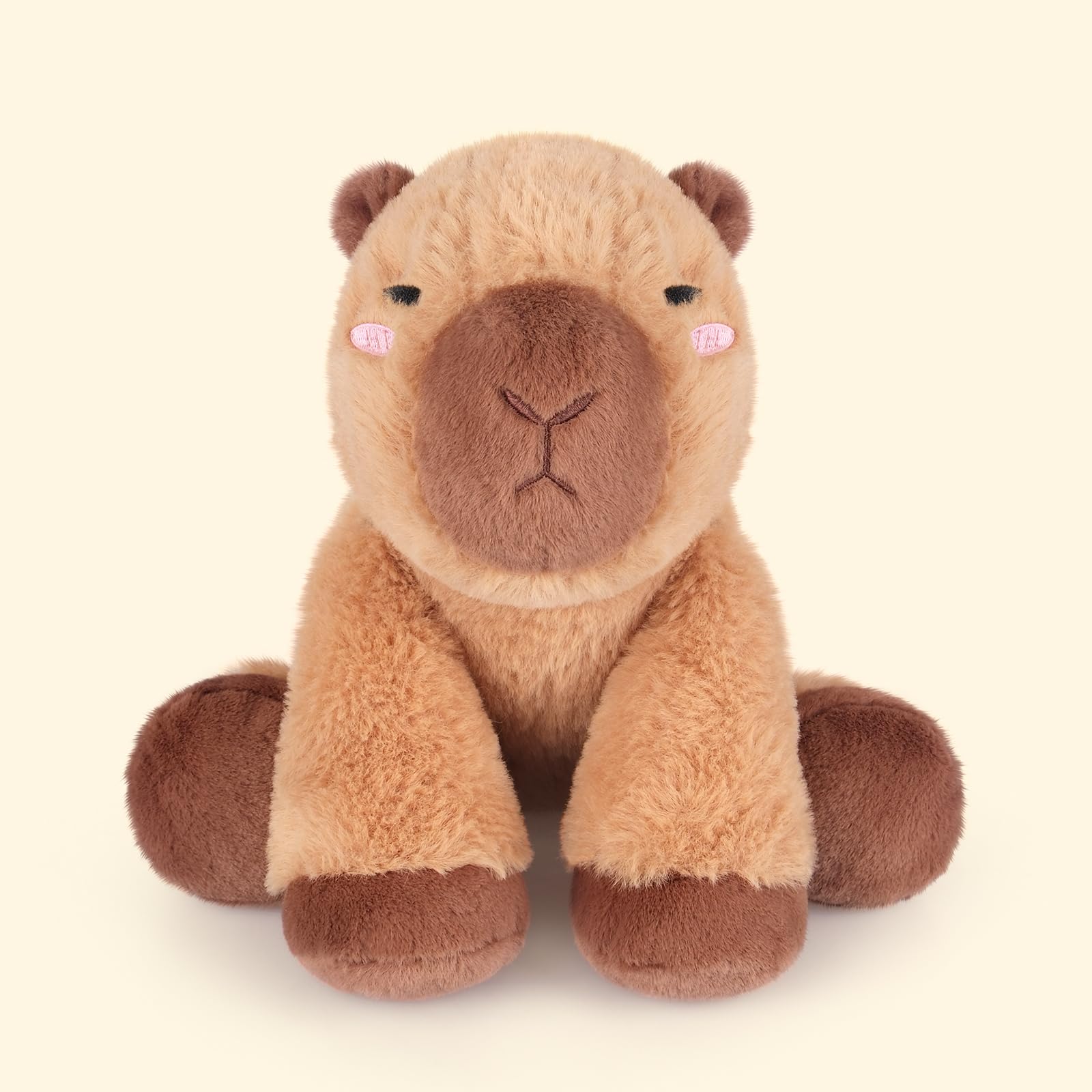 SuzziPals Capybara Plush creates a warm cuddle during downtime.