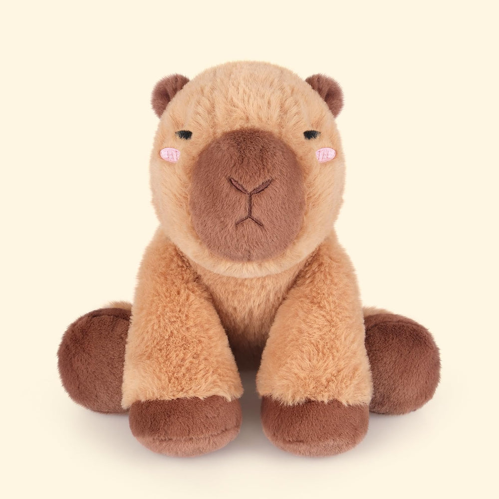 SuzziPals Capybara Plush creates a warm cuddle during downtime.