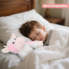 SuzziPals cow plush shown for cold therapy by freezing.