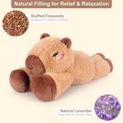 SuzziPals Capybara Plush cooling pack in a cool pose provides refreshing relief.