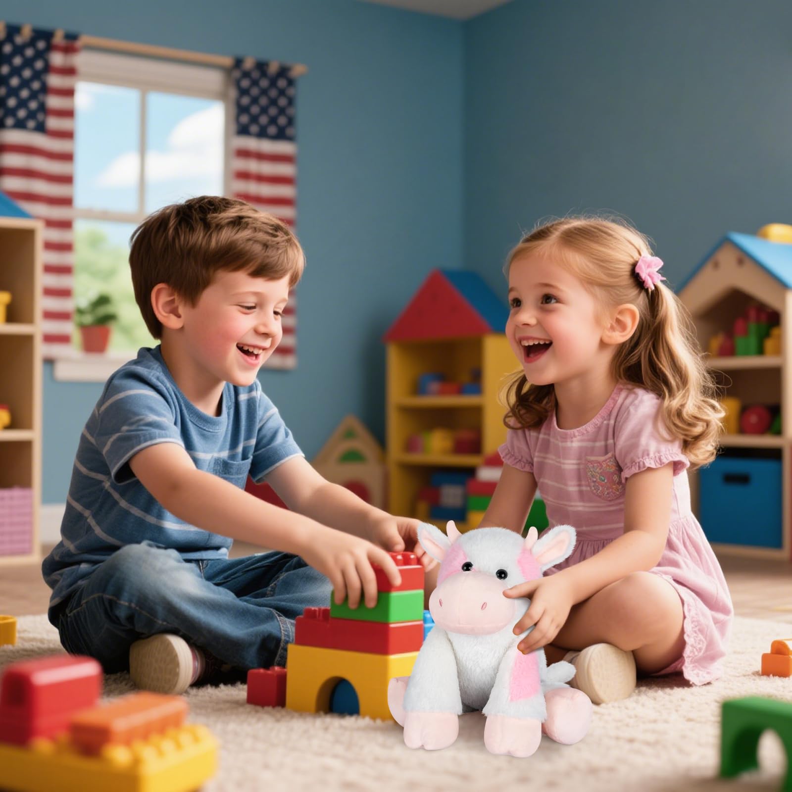 SuzziPals cow plush as gift for kids and adults.