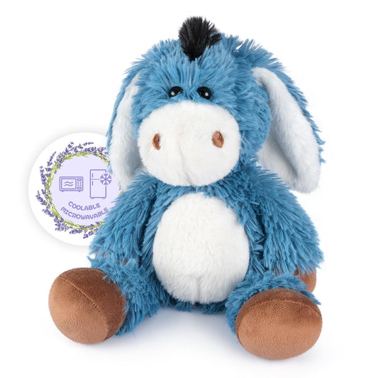 SuzziPals donkey plush microwavable heat pad for soothing warmth
