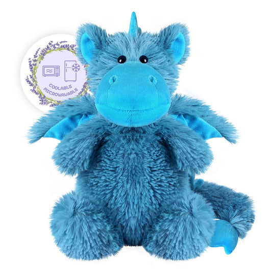 SuzziPals dragon plush heating pad for cozy warmth and plush comfort.