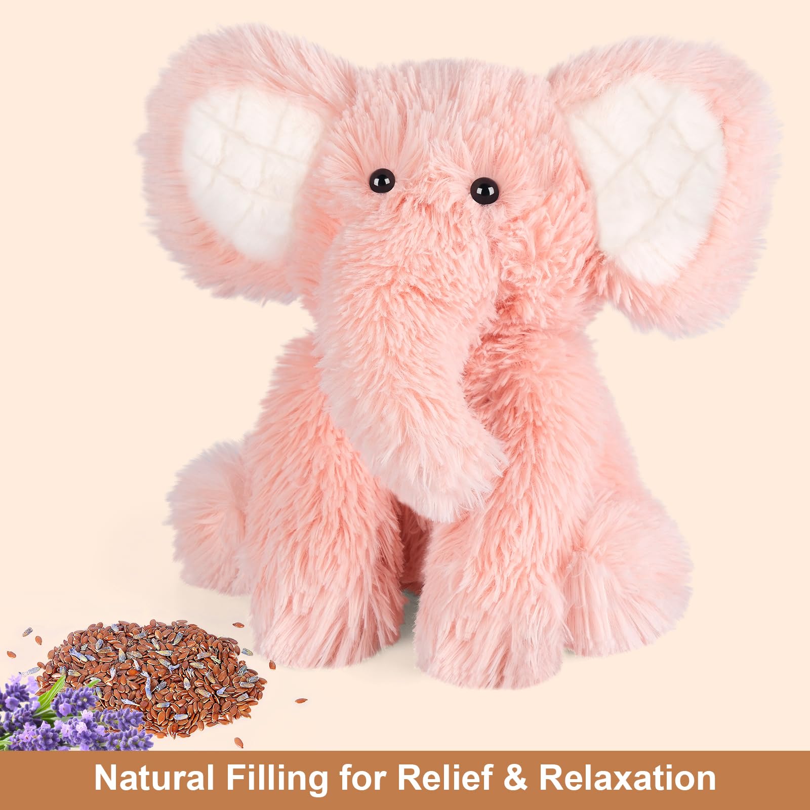 SuzziPals elephant plushie lavender scent enhances calm during use