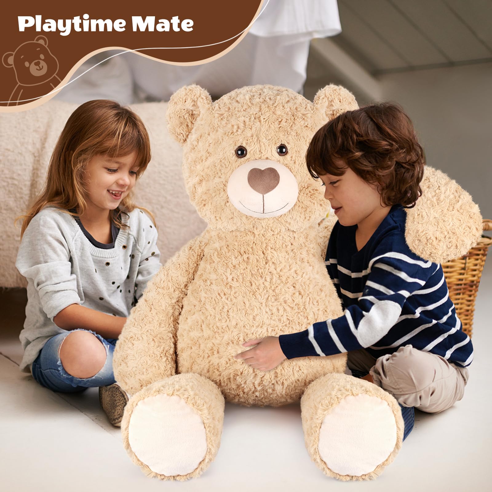 SuzziPals brown teddy bear gift box for celebrations
