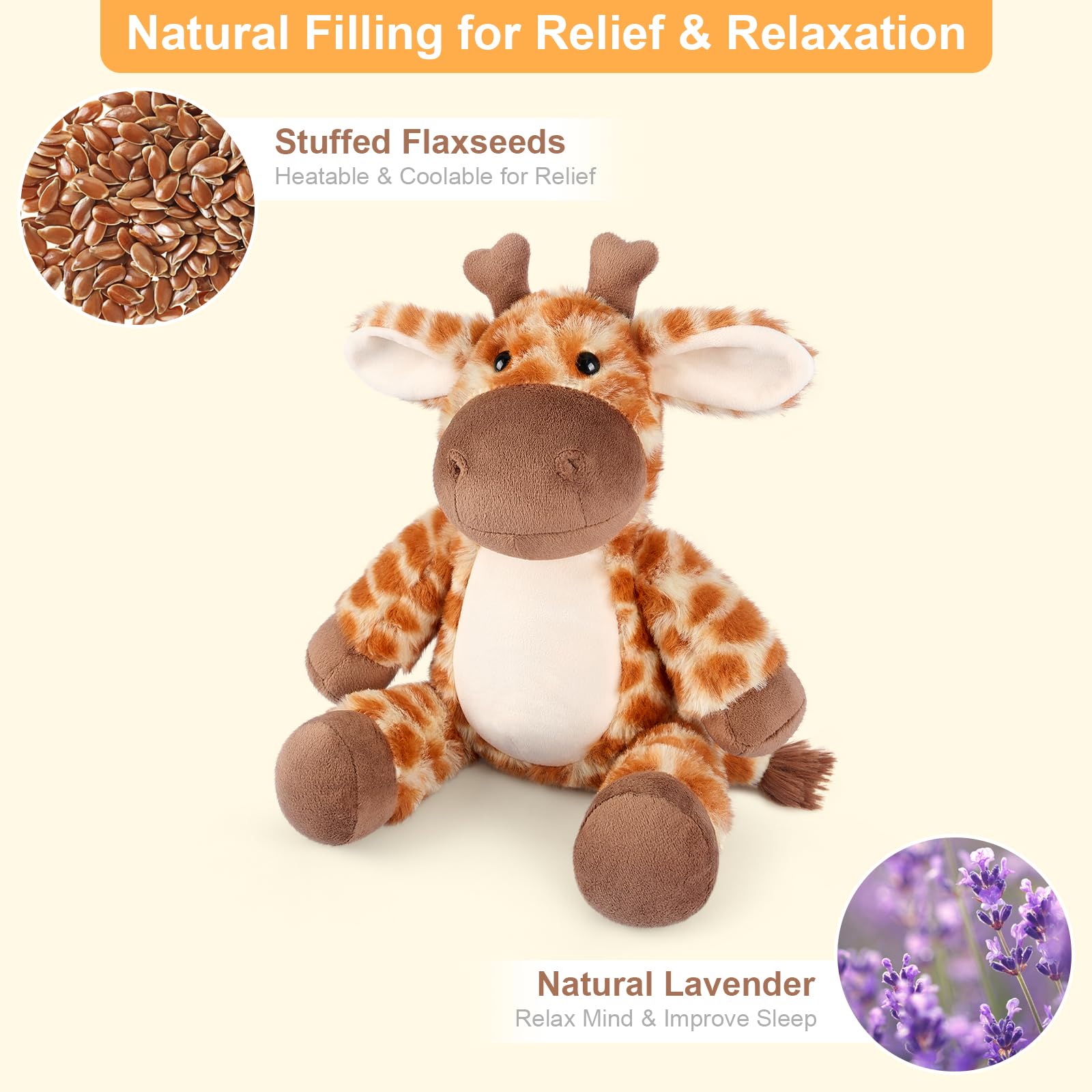 SuzziPals Giraffe Plush – cooling feature delivers refreshing relief on hot days.