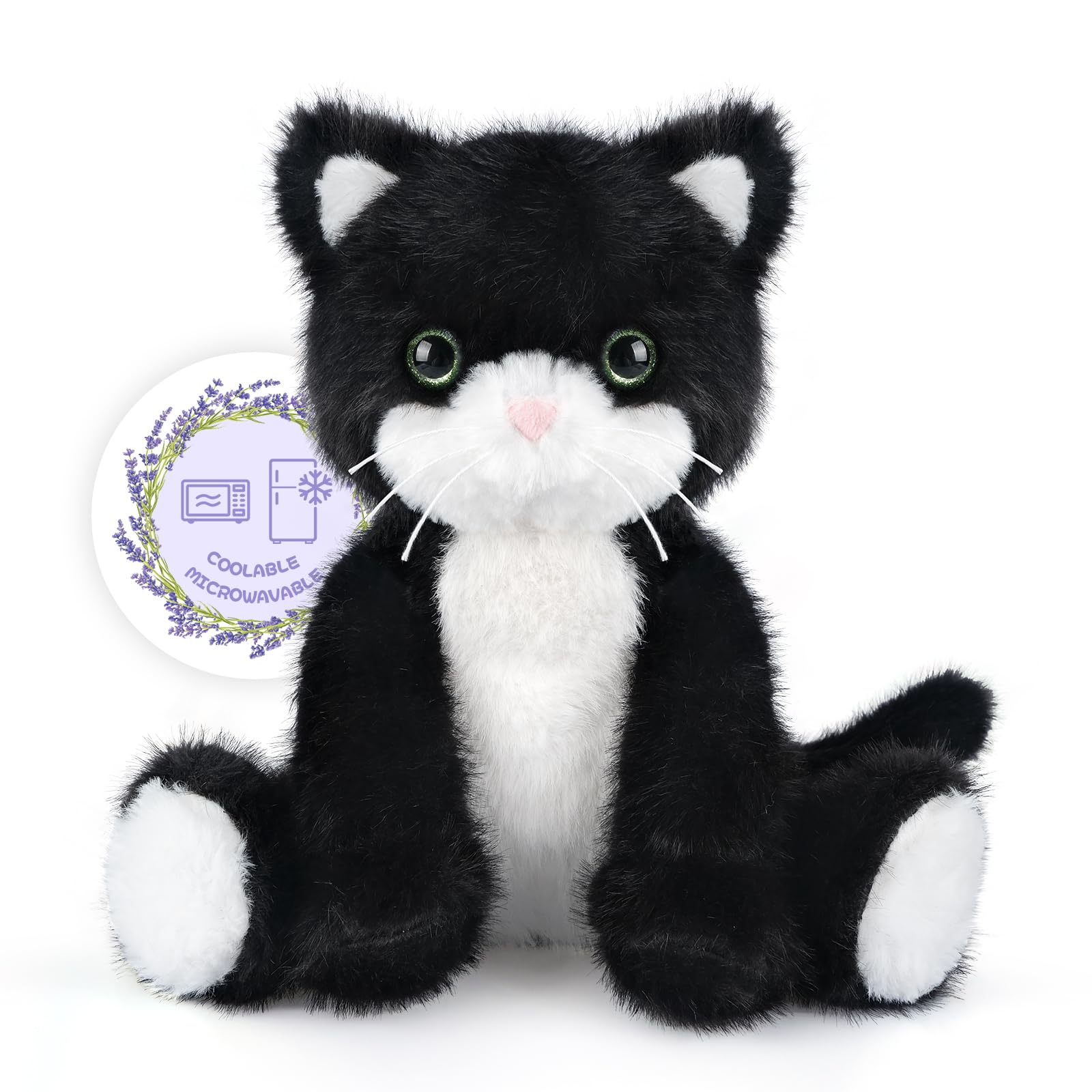 SuzziPals heatable cat plush with warm, comforting softness for cozy moments.