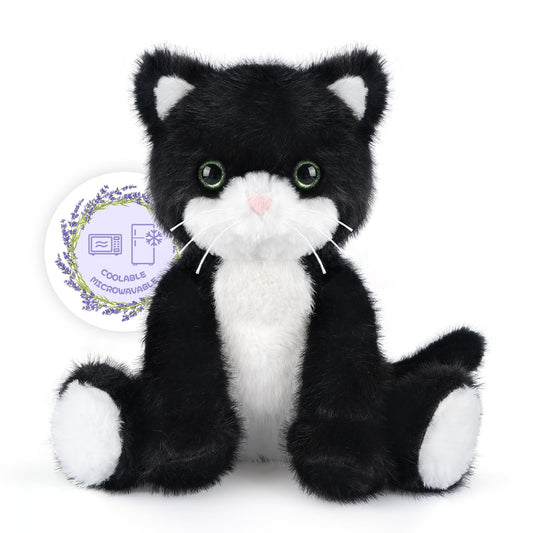 SuzziPals heatable cat plush with warm, comforting softness for cozy moments.