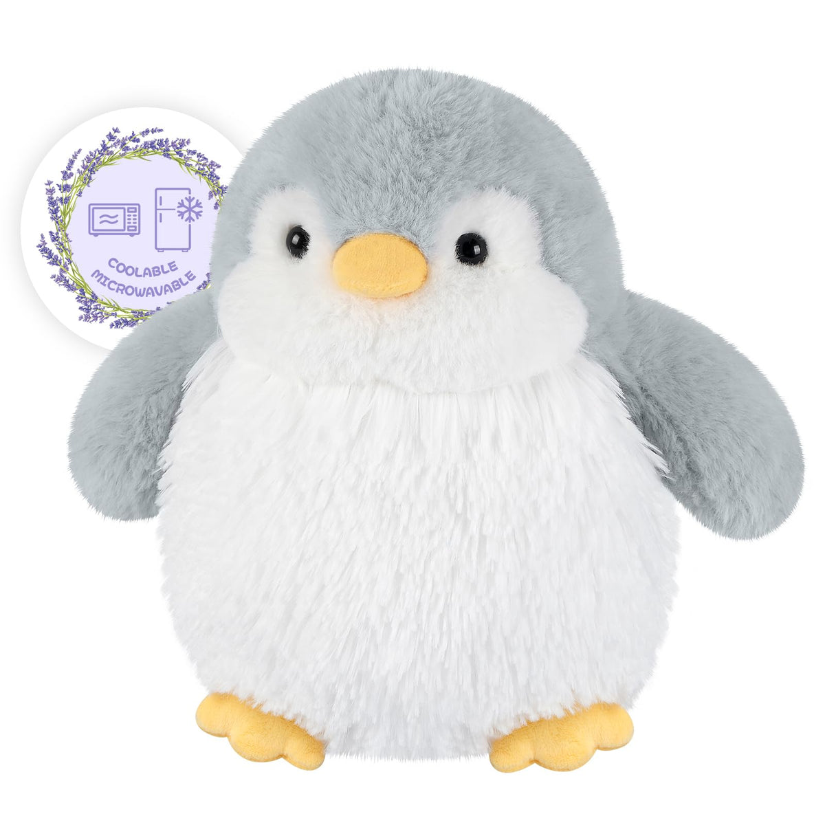 SuzziPals Heatable Penguin Plush front view offering cozy warmth for relaxation.