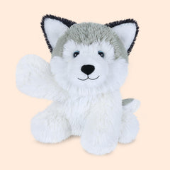SuzziPals Husky portable snuggle ready for travel or naps.