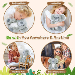 SuzziPals koala soft fur closeup shows plush texture for comforting hugs.