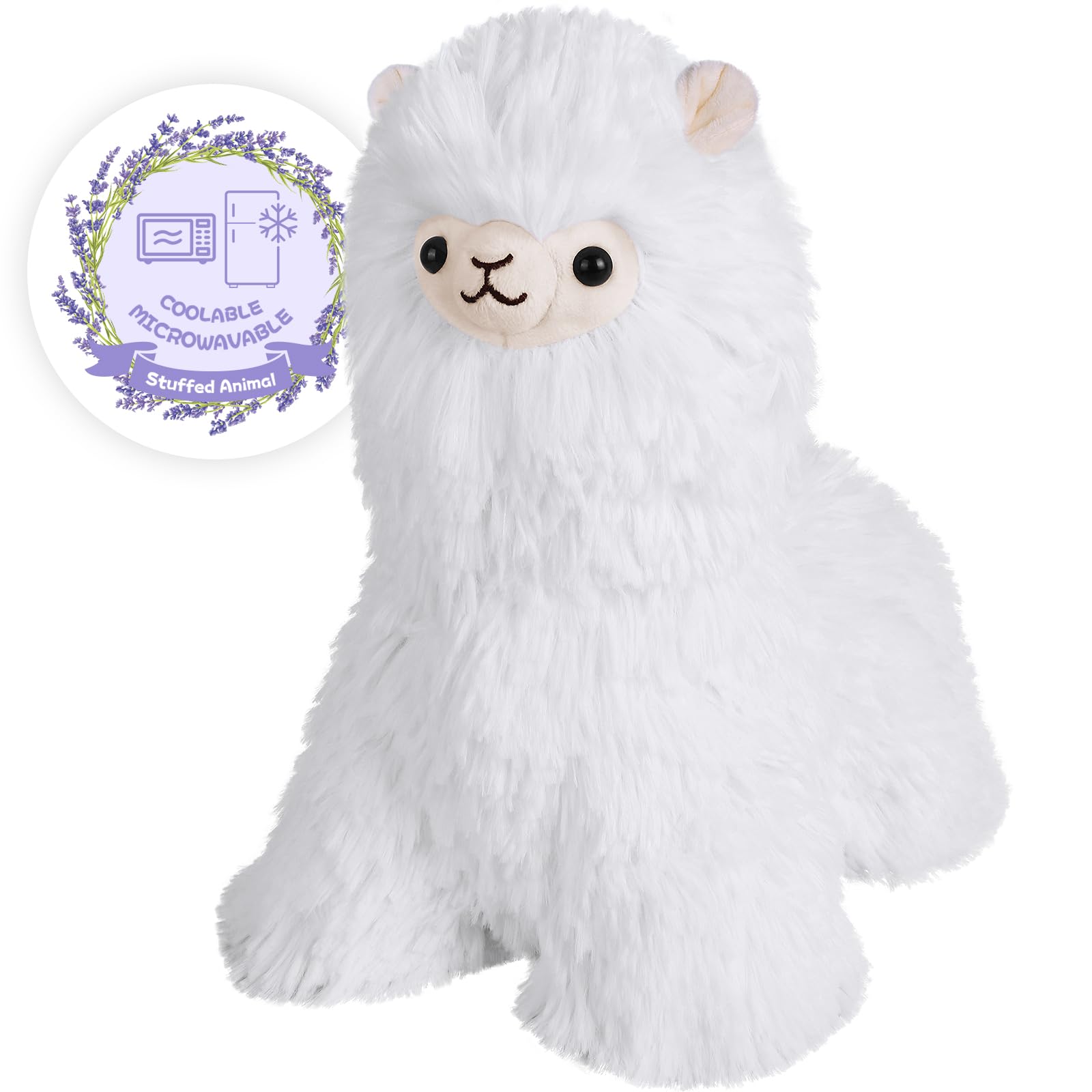 SuzziPals Llama heating pad front view with cozy warmth