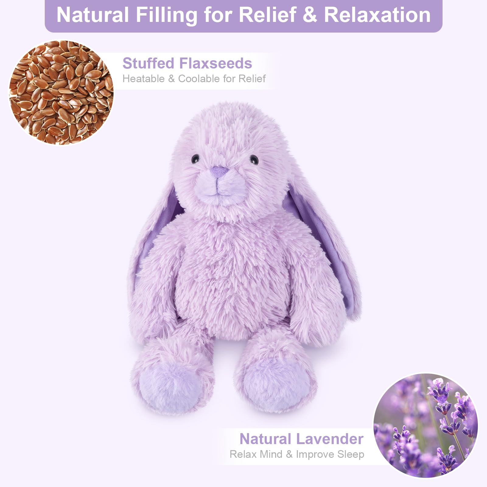 Lumina lavender-filled bunny plush ready to scent and relax