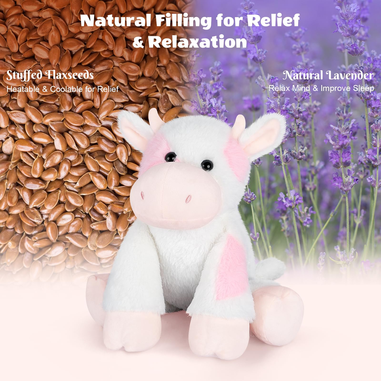 SuzziPals microwavable heating pad inside offers warm comfort.