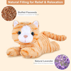 SuzziPals orange cat plush lavender scent enhances bedtime calm.