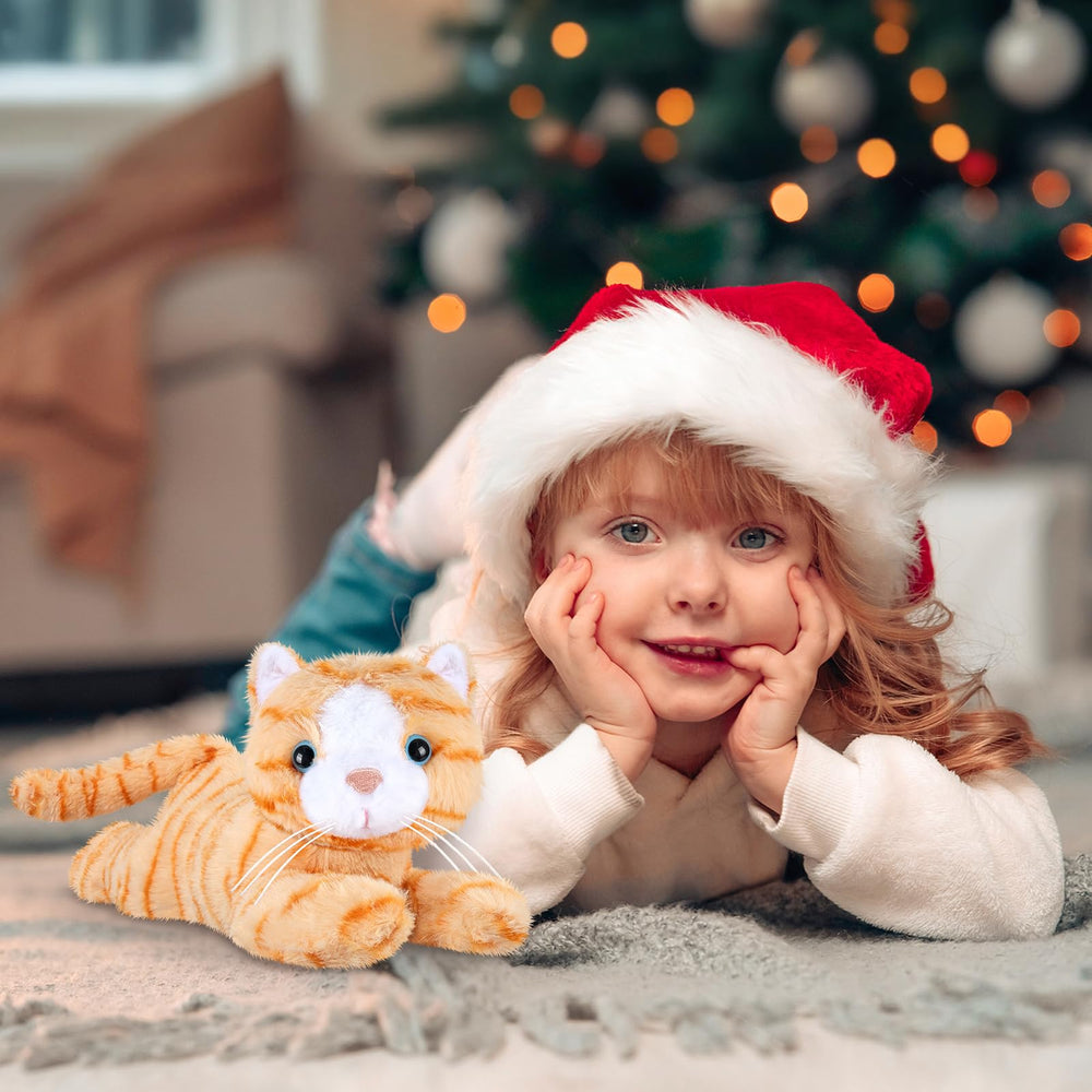 SuzziPals orange cat plush travels easily for on‑the‑go comfort.
