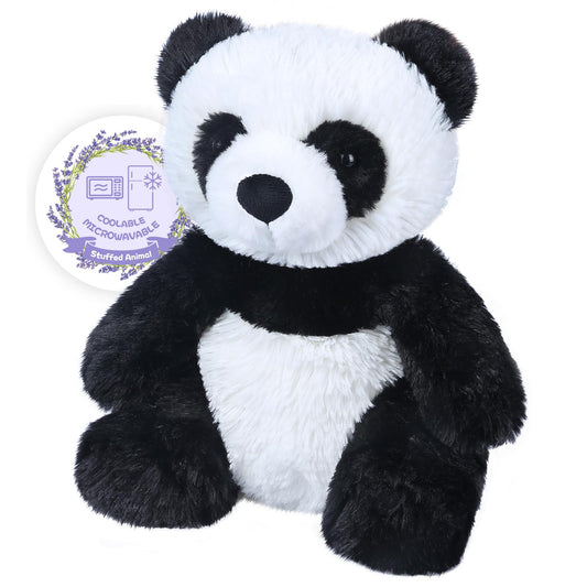 SuzziPals heated panda plush for cozy bedtime warmth.