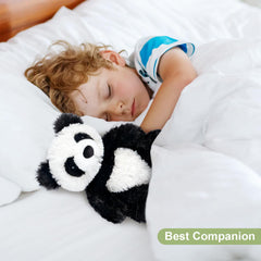 SuzziPals panda plush soft texture ideal for cuddling.