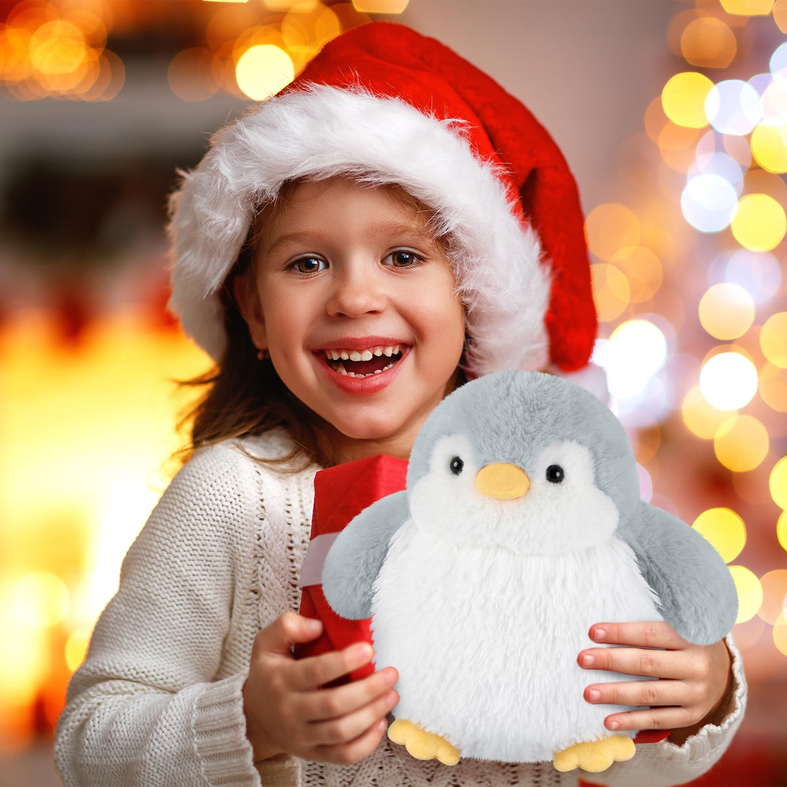 SuzziPals Penguin Plush in teen room setup as cozy decor.