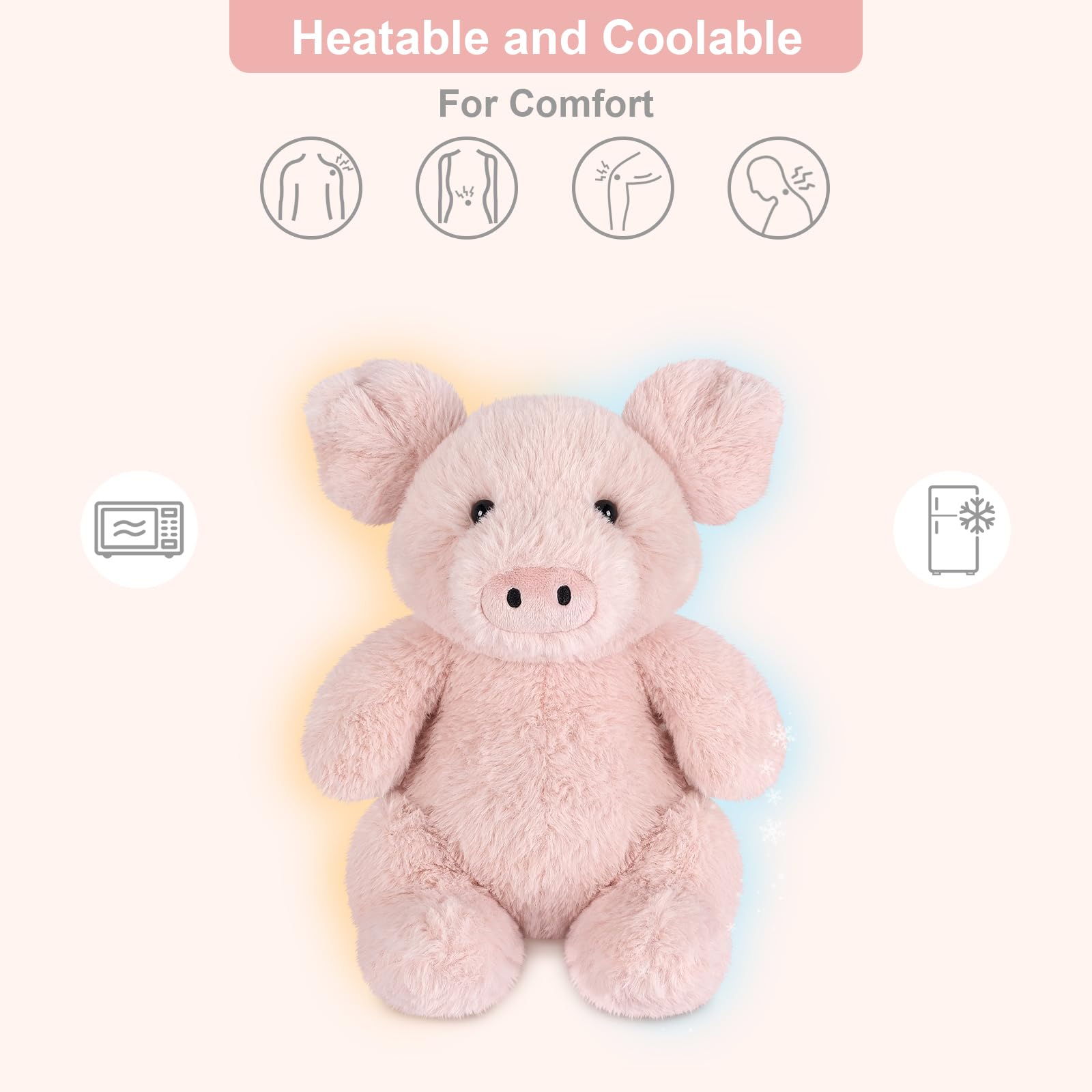 SuzziPals pig plush relaxing after a long day.