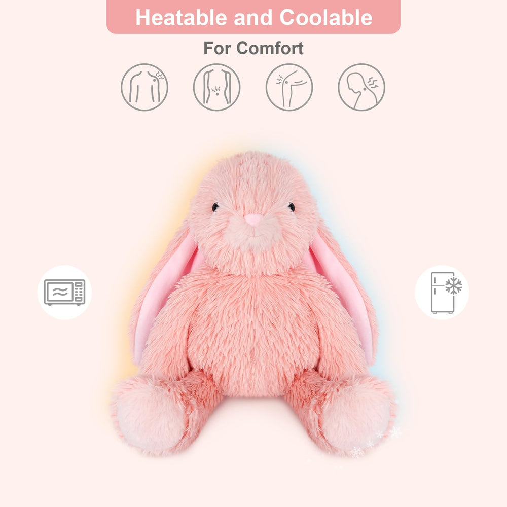 SuzziPals pink bunny plush with lavender filling provides a calming scent during hugs