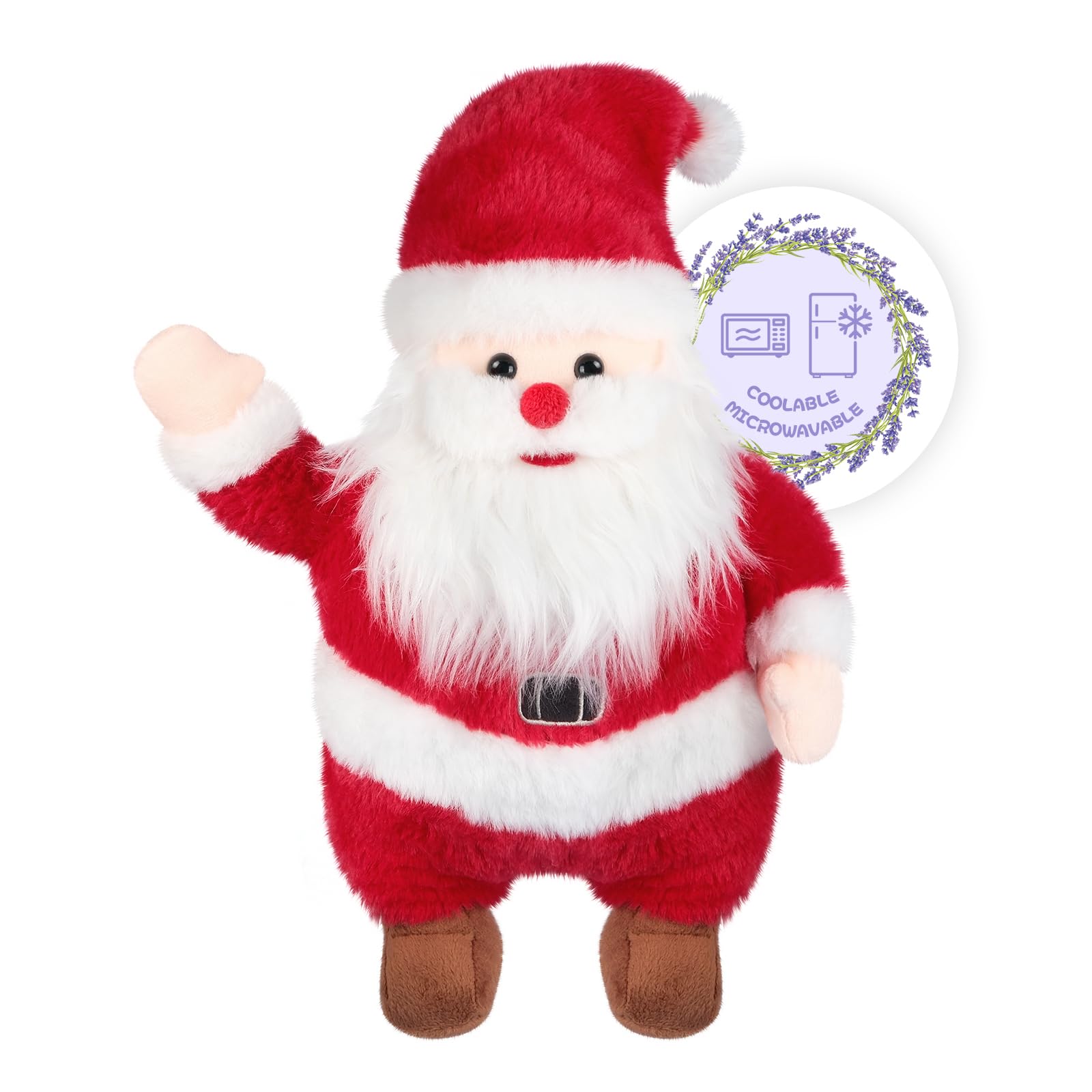 SuzziPals Santa Claus plush heat pad for comforting warmth