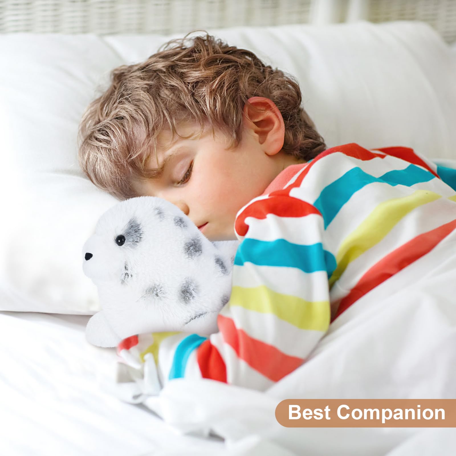 SuzziPals seal plush offers kid-friendly bedtime cuddles and security.