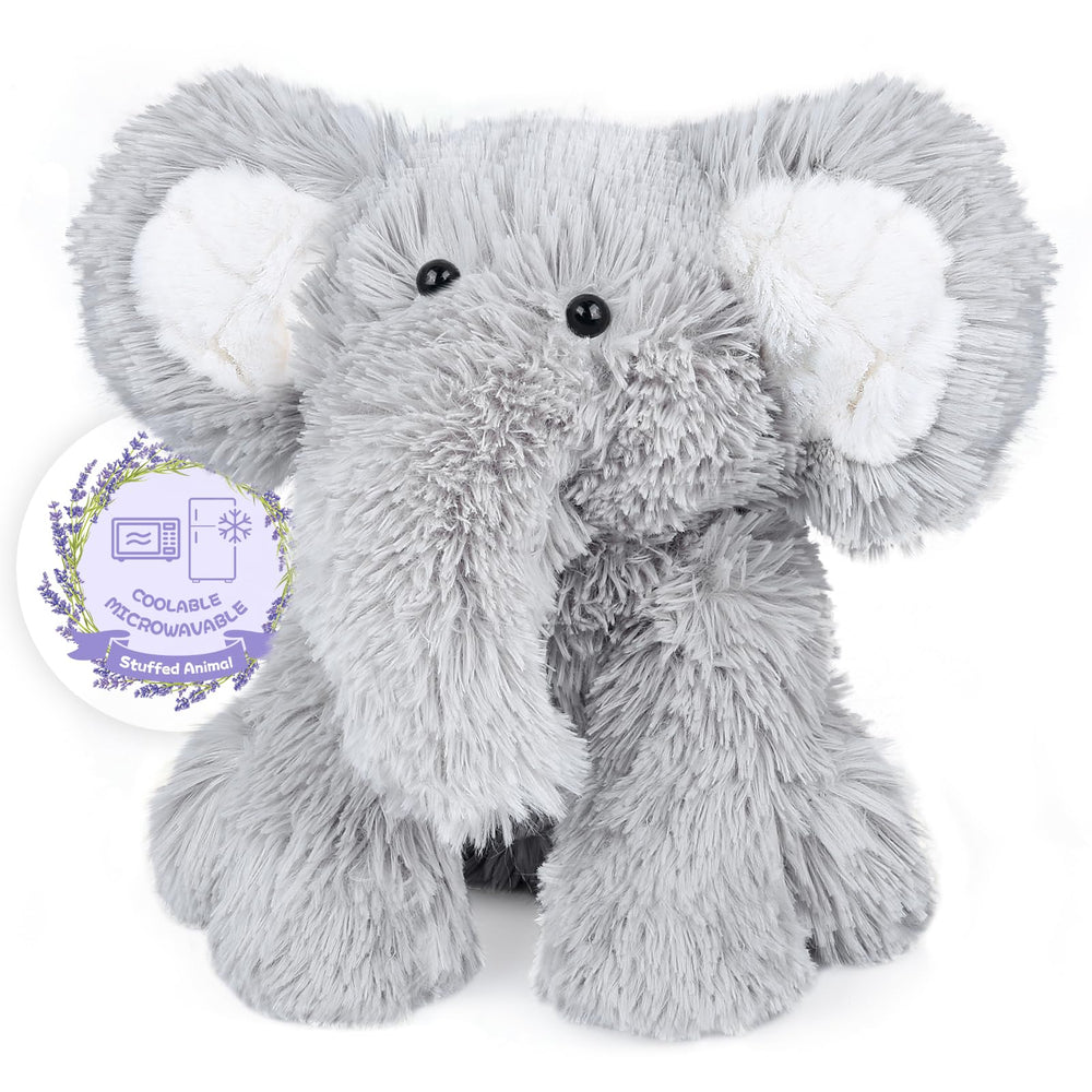 SuzziPals warming elephant plush front view for cozy comfort