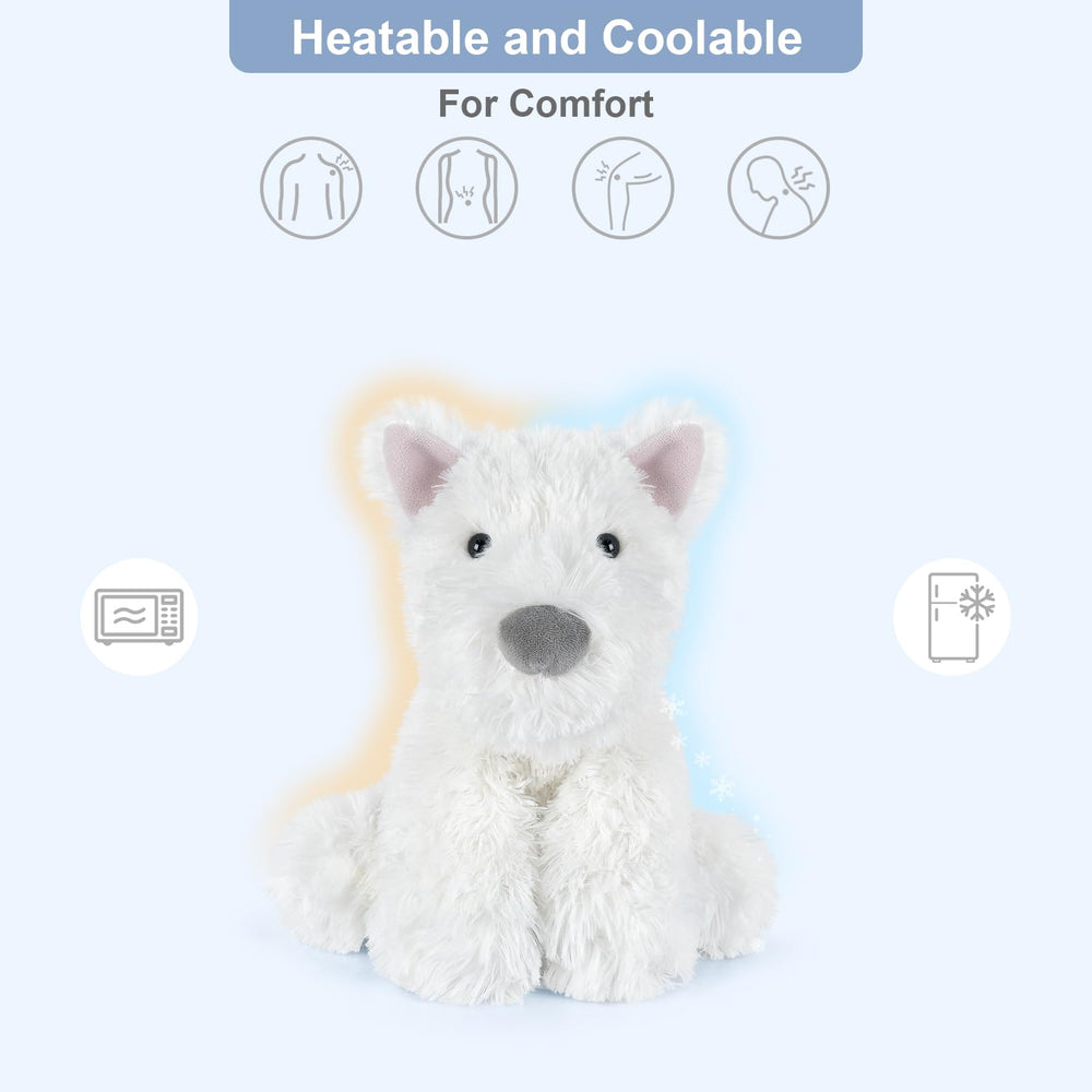 Lavender-scented SuzziPals Westie plush close-up detail