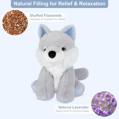 SuzziPals lavender-scented Wolf plush promotes calming relaxation