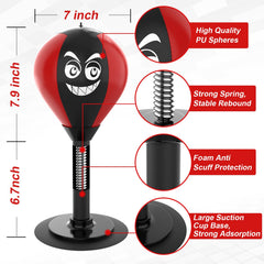 SVANE desktop punching bag with air pump enables fast, tool-free setup on your desk.