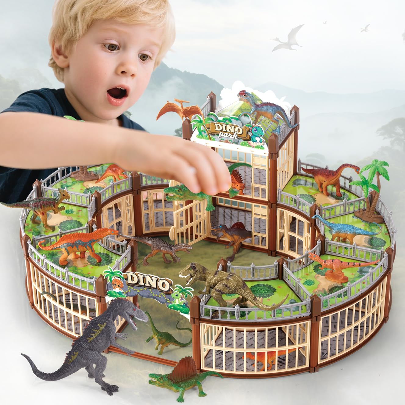 SVANE Dinosaur Playground figures showcase lifelike dinosaurs for imaginative play and storytelling.
