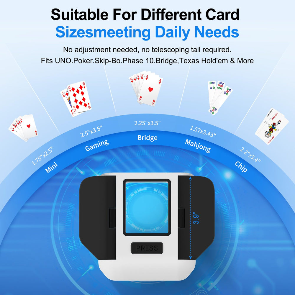 Svertmer shuffler with USB-C charging port for quick recharges