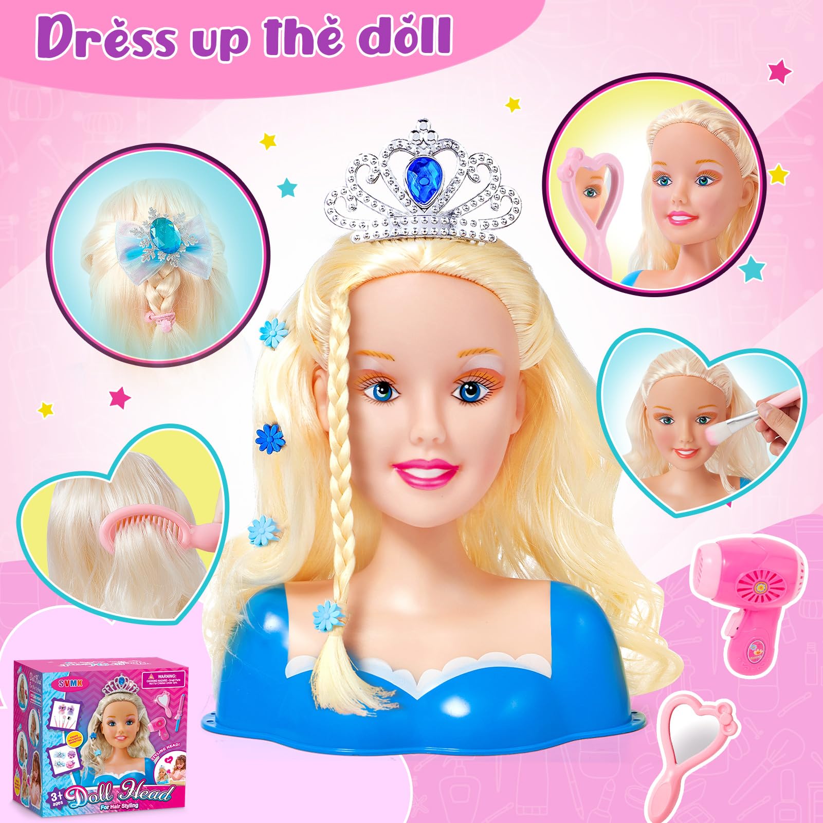 SVMK doll head mirror helps kids check creations from every angle.