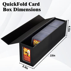 Swaitee four-pack black storage boxes for organized card collections.