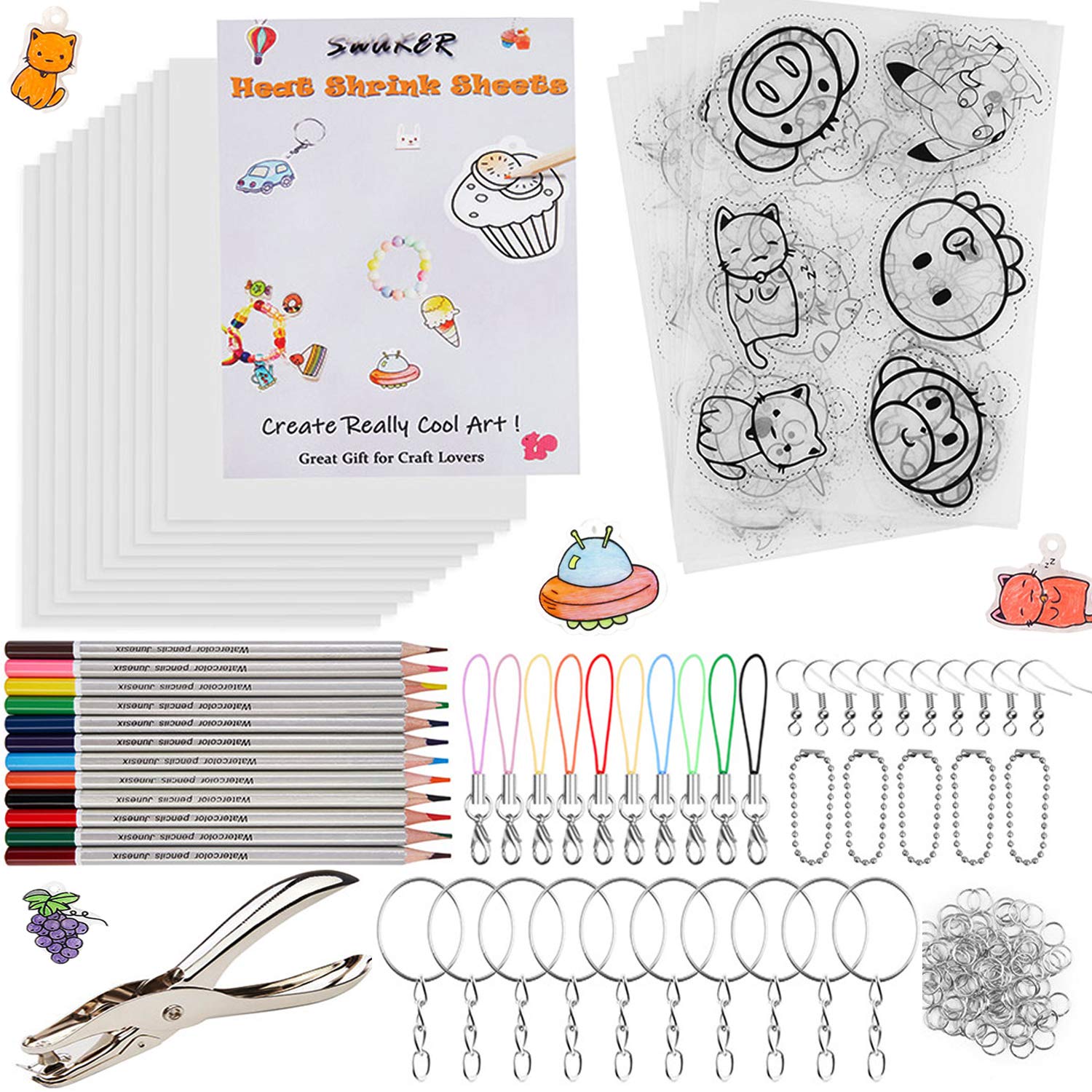 SWAKER Shrinky Sheets Kit box with tools for crafts.
