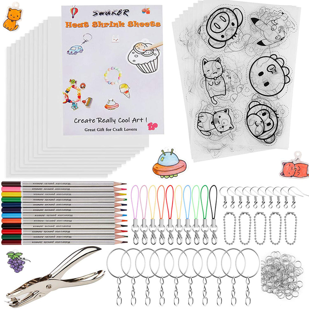 SWAKER Shrinky Sheets Kit box with tools for crafts.
