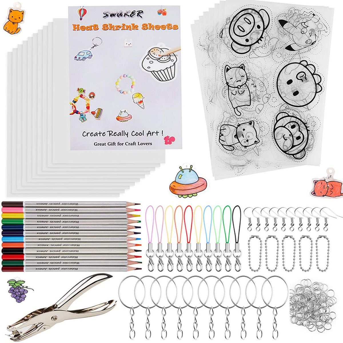 SWAKER Shrinky Sheets Kit box with tools for crafts.
