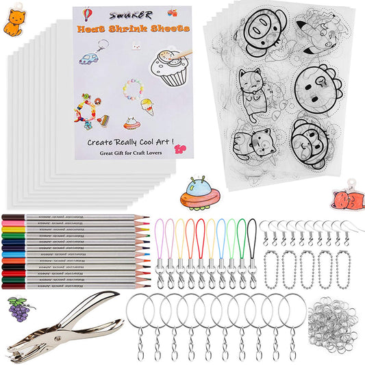 SWAKER Shrinky Sheets Kit box with tools for crafts.