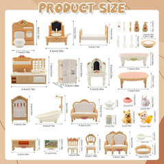 SwankyStyle 36Pcs bathroom miniatures for detailed setups