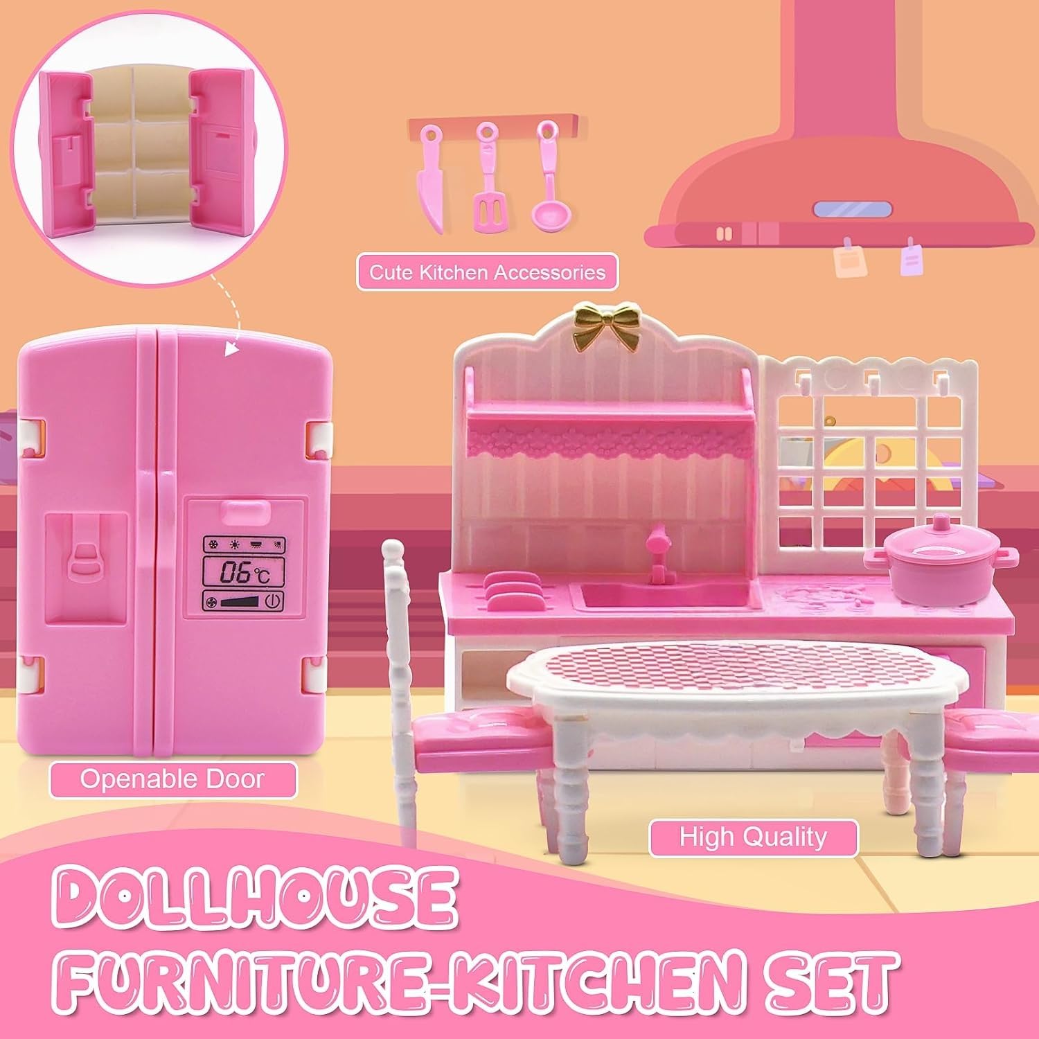SwankyStyle bathroom set with neat mini fixtures for tidy play spaces.