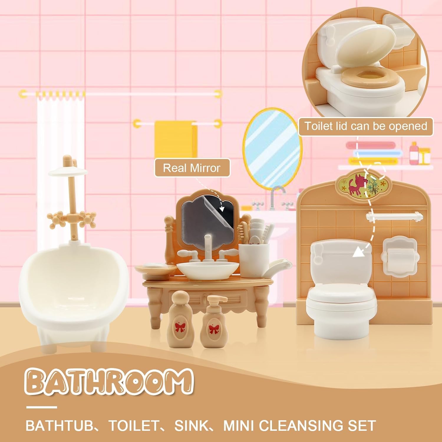 SwankyStyle 36Pcs bedroom miniatures for tranquil layouts
